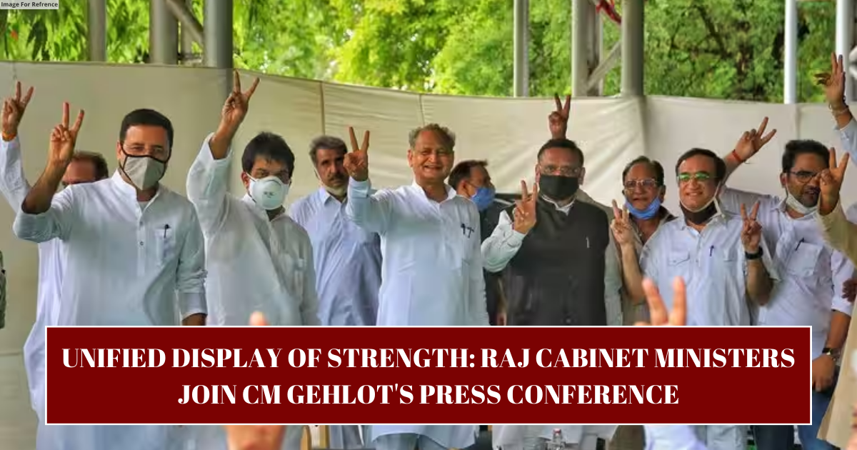 Unified display of strength: Raj Cabinet Ministers join CM Gehlot's press conference